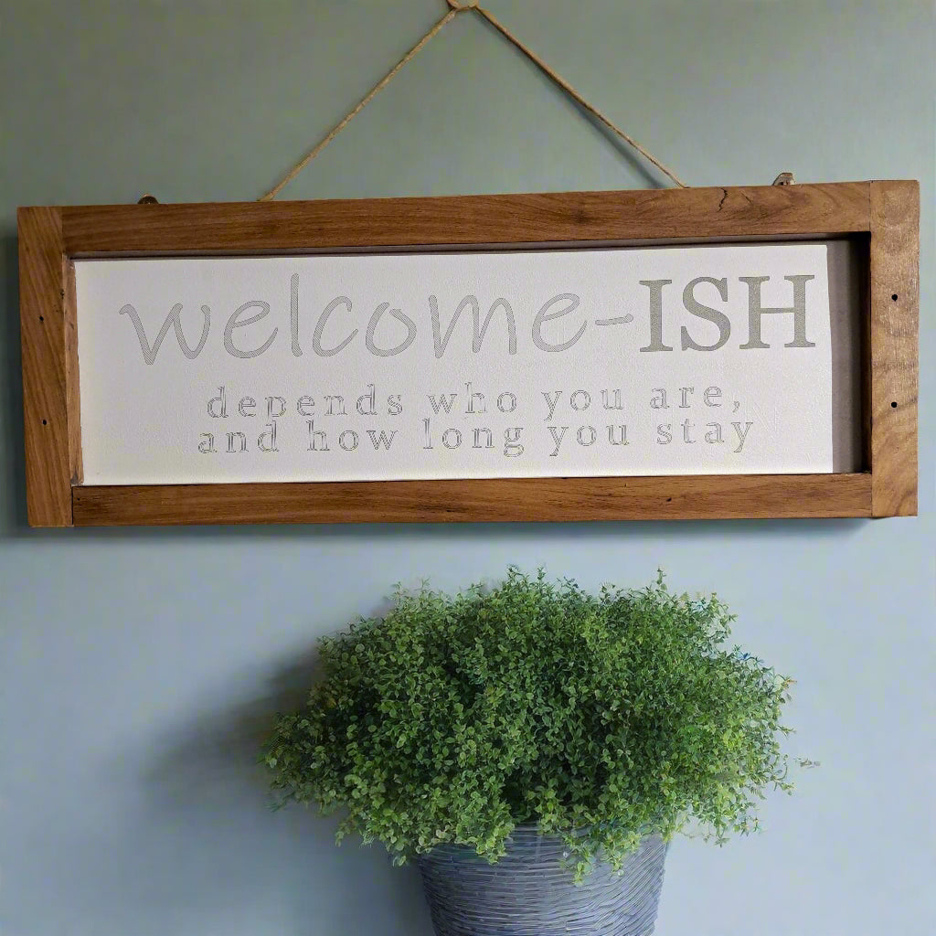 Frames with Sayings - Welcome-ISH