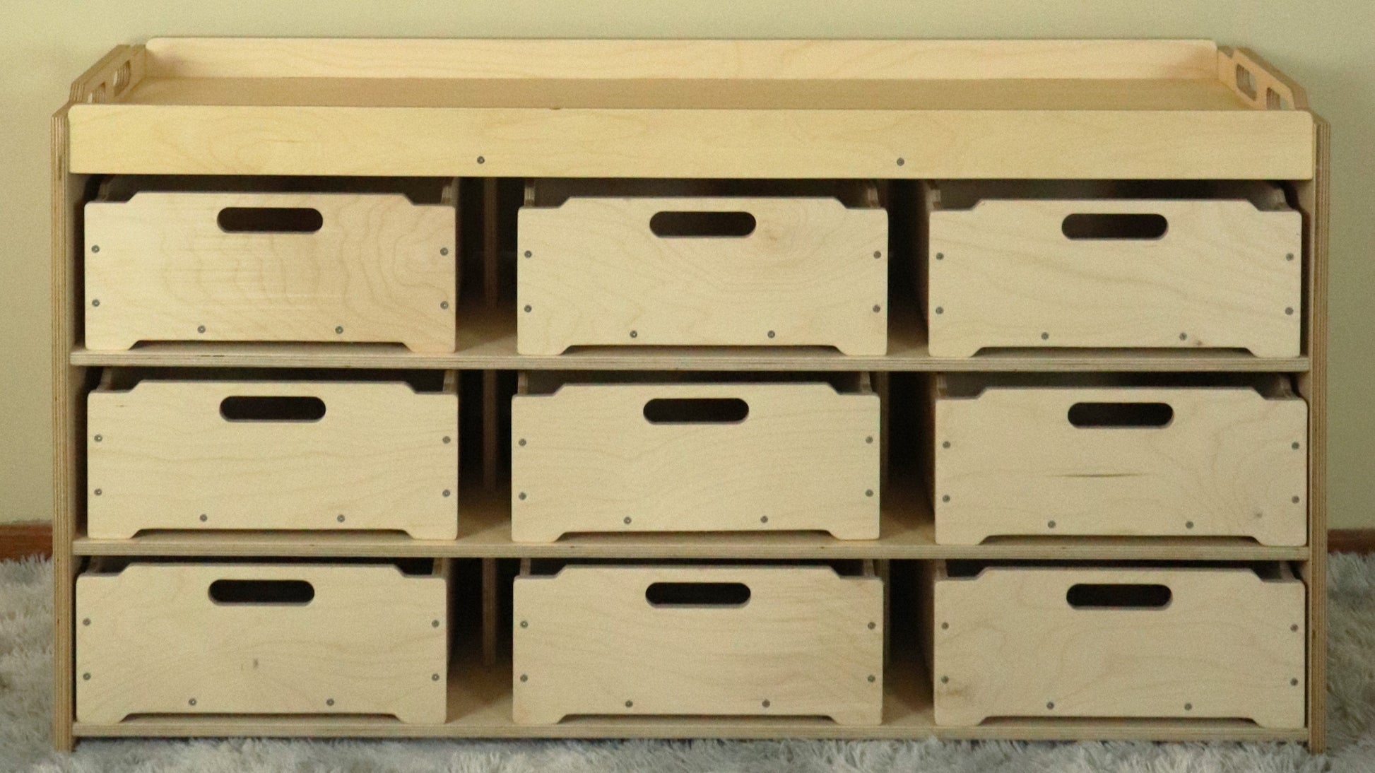 Storage Shelves with storage boxes - Taimico