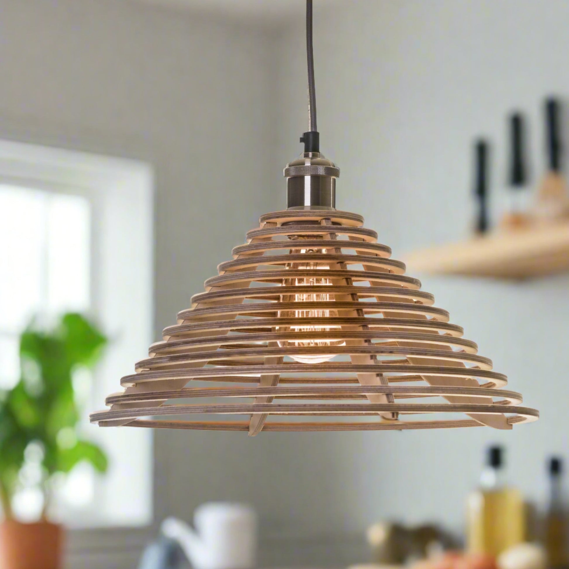 Birch Plywood Pendant Light Shade - Taimico