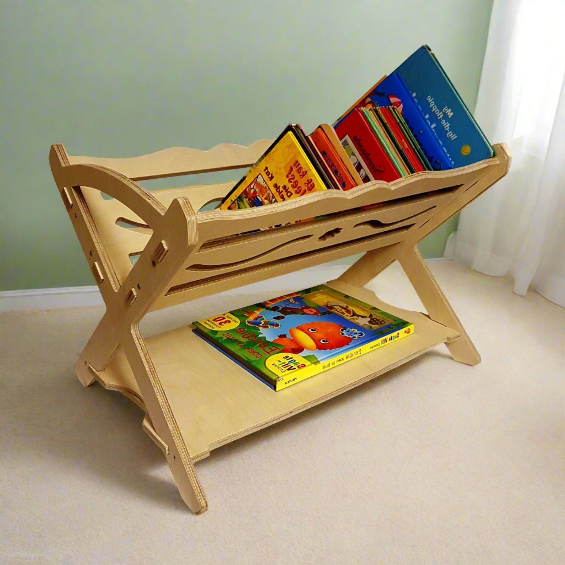 Book rack with shelf - Birch Plywood - Taimico