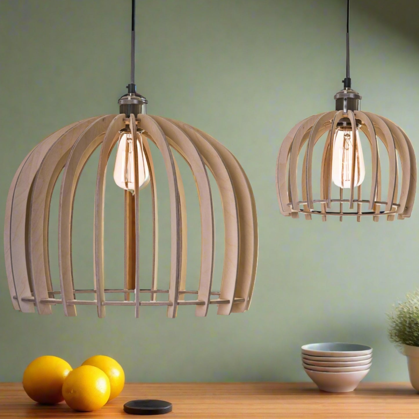 Birch Plywood Pendant Light Shade - Taimico